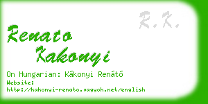 renato kakonyi business card