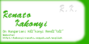 renato kakonyi business card